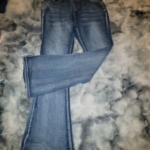 BAMBOO Dark Blue Flare Women's Jeans